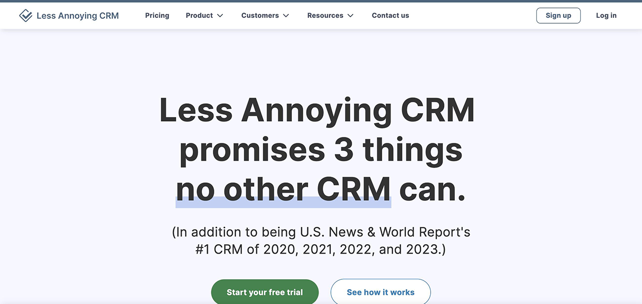 Less Annoying CRM